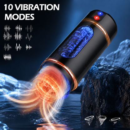 SensoryWave Automatic Masturbation Cup – Realistic Textured Sleeve with Vibration & Audio Feedback