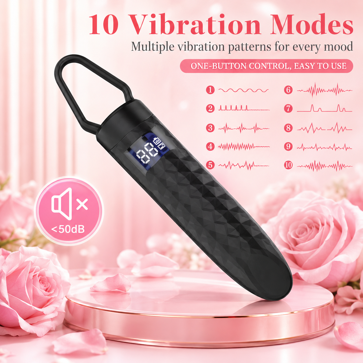 Discreet Bullet Vibrator for Women — Clitoral & Nipple Stimulator, Mini Lipstick Massager, Portable Sex Toy for Travel