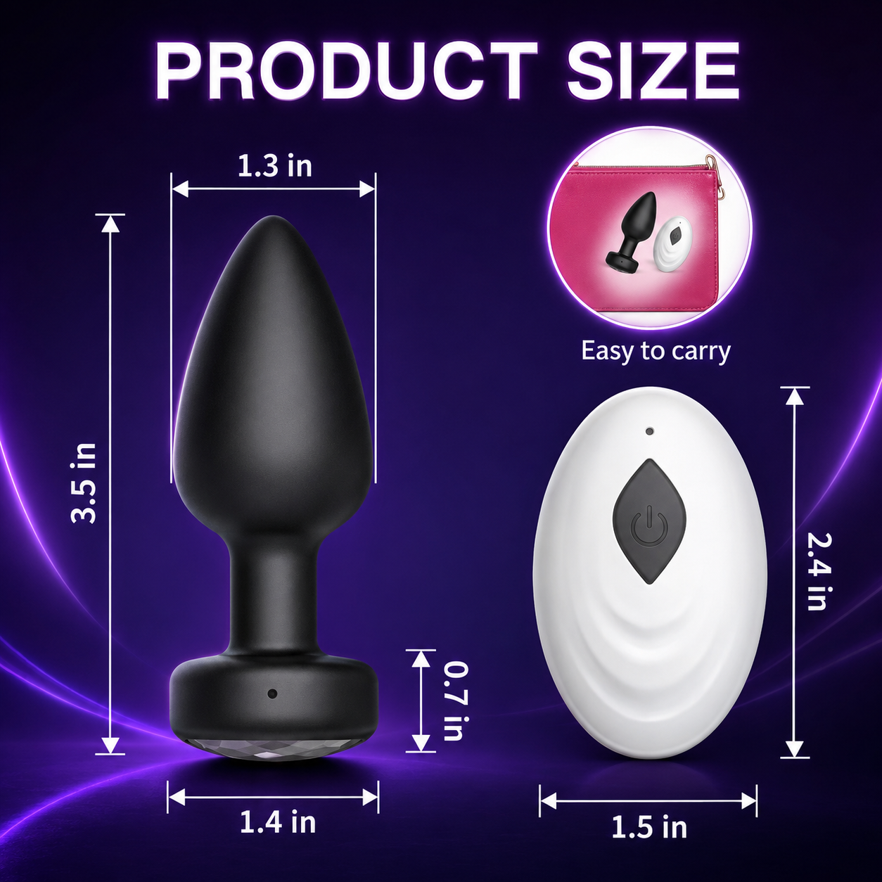 Wireless Remote Control Vibrating Plug for Women & Couples – Discreet Intimate Massager
