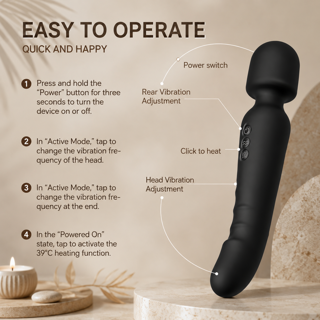 Magic Wand Vibrator: Powerful G-Spot Massager & Clit Stimulator