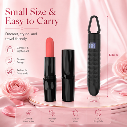 Discreet Bullet Vibrator for Women — Clitoral & Nipple Stimulator, Mini Lipstick Massager, Portable Sex Toy for Travel