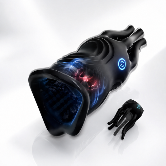 Rechargeable Male Masturbator with 360° Stimulation, Realistic Soft Sleeve, Textured Interior & Powerful Vibration Modes for Men
